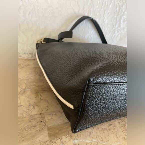 KATE SPADE black white edge hobo shoulder bag - Picture 7 of 9